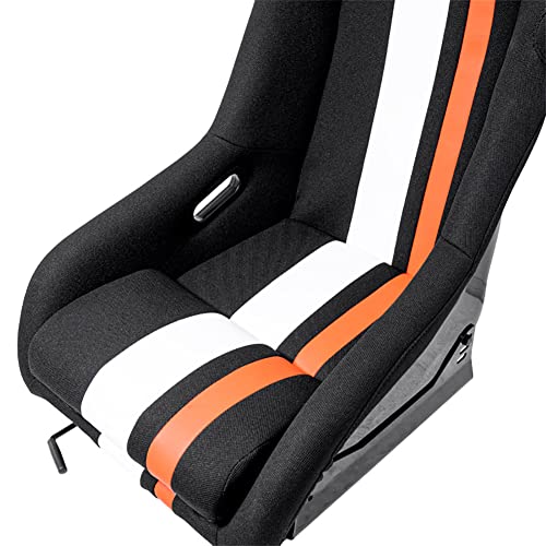 Sport seat 'MO' - Black/Red/White - Non-reclinable fibreglass back-rest - incl. slides