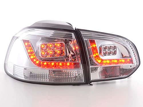 Pair of Rear Lights V Golf 6 2008 to 2012 Chrome LED-33505580