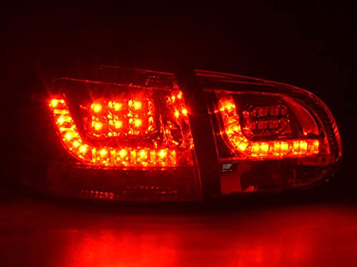 Pair of Rear Lights V Golf 6 2008 to 2012 Chrome LED-33505580