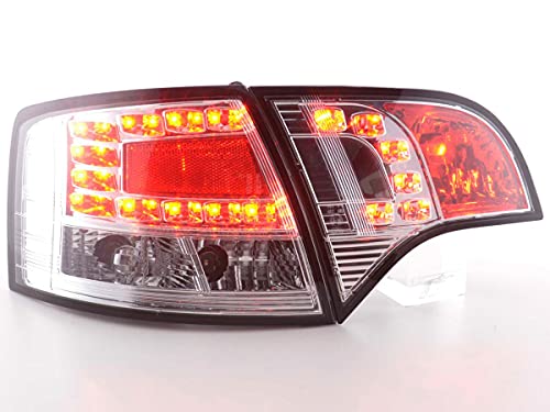 Pair of Rear Lights A. A4 8E Estate 2004 to 2008 Chrome LED-33710892