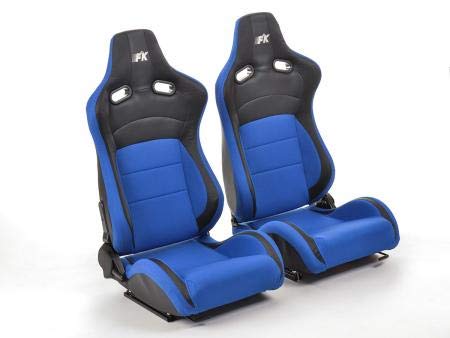 FKRSE17051 Koln Edition Universal Sports Bucket Seats Imitation Leather Blue / Black