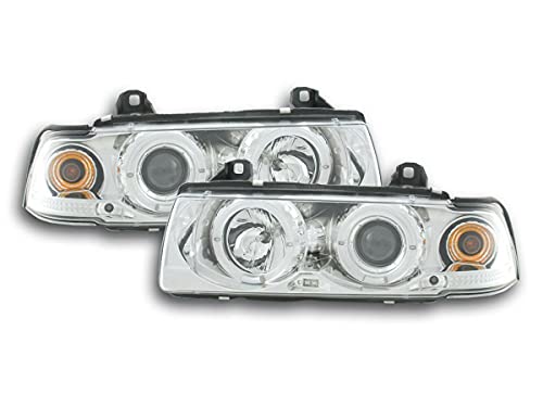 Paar Scheinwerfer Angel Eyes B. Serie 3 Limousine Typ E36 92-98 Chrom 33273590