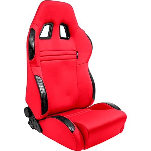 Sport seat 'T Eco' - Red - Dual-side reclinable back-rest - incl. slides