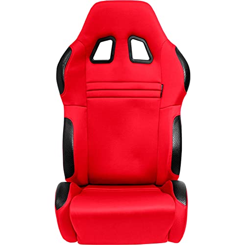 Sport seat 'T Eco' - Red - Dual-side reclinable back-rest - incl. slides