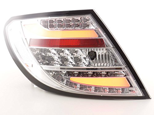 FK-Automotive Taillights Set LED Mercedes C-Class Typ W204 Yr. 2011- chrome