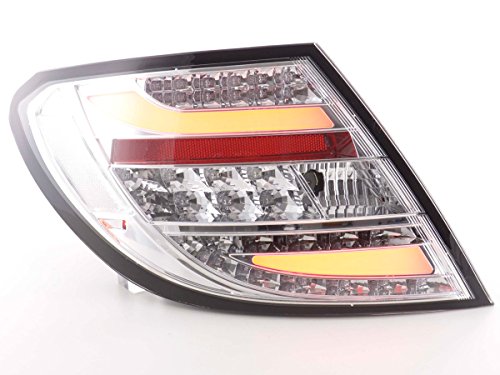 FK-Automotive Taillights Set LED Mercedes C-Class Typ W204 Yr. 2011- chrome