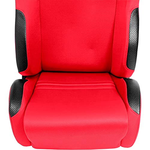 Sport seat 'T Eco' - Red - Dual-side reclinable back-rest - incl. slides