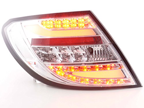 FK-Automotive Taillights Set LED Mercedes C-Class Typ W204 Yr. 2011- chrome