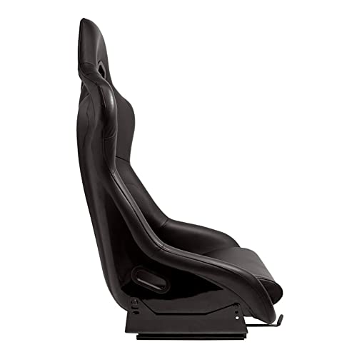 Sport seat 'RR' - Black Synthetic leather - Non-reclinable fibreglass back-rest - incl. slides