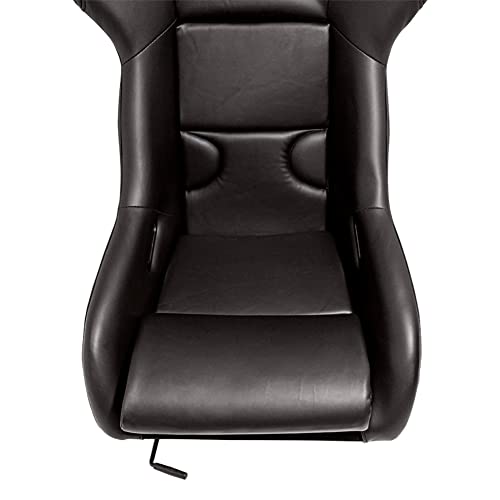 Sport seat 'RR' - Black Synthetic leather - Non-reclinable fibreglass back-rest - incl. slides