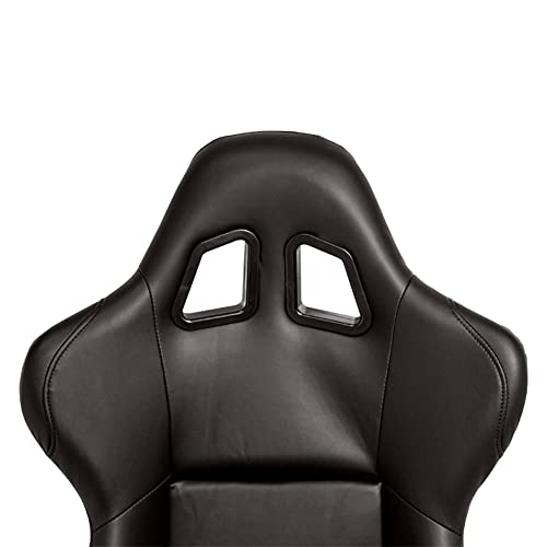 Sport seat 'RR' - Black Synthetic leather - Non-reclinable fibreglass back-rest - incl. slides