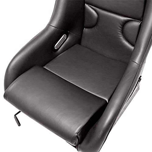 Sport seat 'RR' - Black Synthetic leather - Non-reclinable fibreglass back-rest - incl. slides