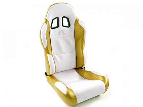 FK sport seats car bucket seats set Miami racing seats motorsport White & Gold FKRSE010069