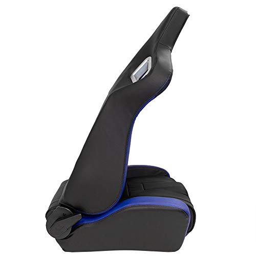 Sport seat 'RS6-II' - Matt-Black/Blue Synthetic leather - Dual-side reclinable back-rest - incl. slides