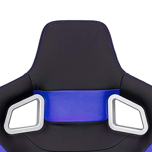 Sport seat 'RS6-II' - Matt-Black/Blue Synthetic leather - Dual-side reclinable back-rest - incl. slides