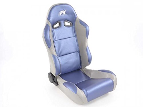FK-Automotive Sport Seat Set Racing (1xleft+1xright) blue/grey