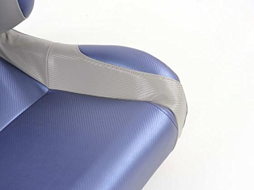 FK-Automotive Sport Seat Set Racing (1xleft+1xright) blue/grey