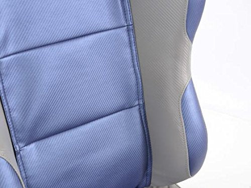 FK-Automotive Sport Seat Set Racing (1xleft+1xright) blue/grey