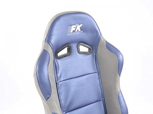 FK-Automotive Sport Seat Set Racing (1xleft+1xright) blue/grey