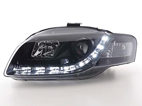 Pair of Daylight LED Headlights A. A4 8E 2004-2008 Black-33292434