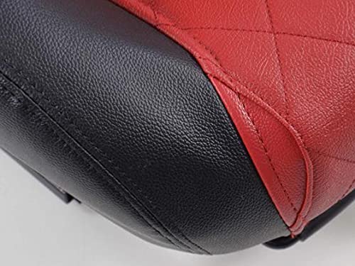 Detroit 27312915 Pair of Bucket Seat Reclining Imitation Leather Black and Red