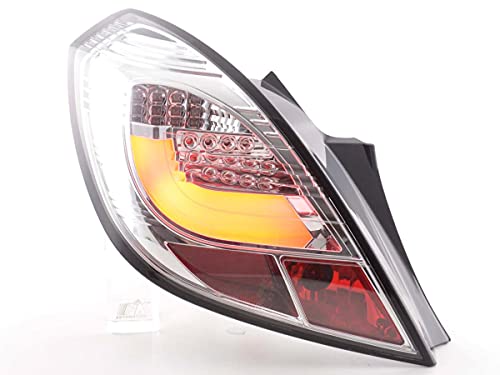 Pair of Rear Lights O. Corsa D 3 Door 2006 to 2010 Chrome LED LTI-33808697