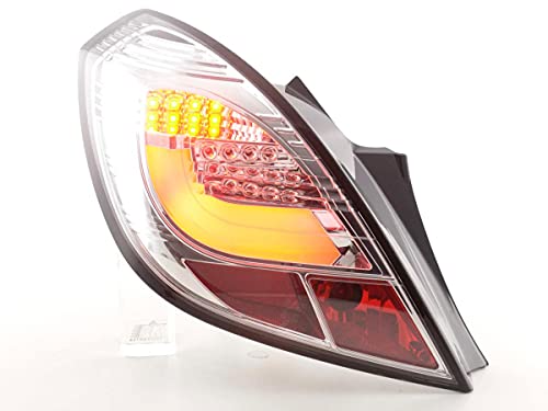 Pair of Rear Lights O. Corsa D 3 Door 2006 to 2010 Chrome LED LTI-33808697