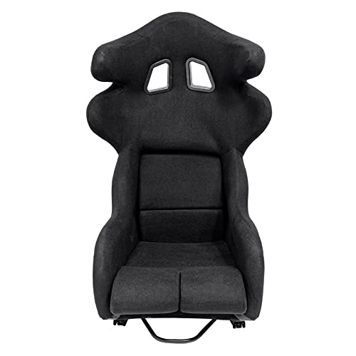 AUTO-STYLE Sport seat 'JJ' - Black - Non-reclinable fibreglass back-rest - incl. slides