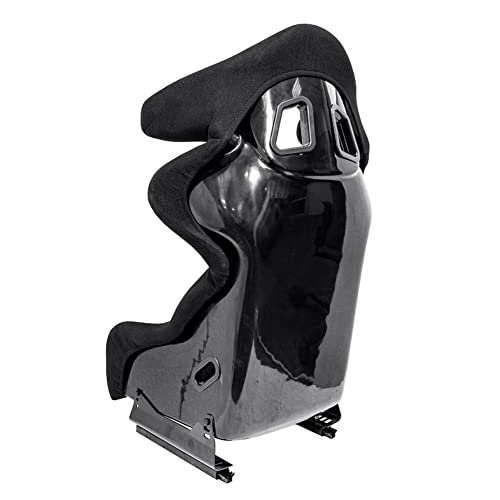AUTO-STYLE Sport seat 'JJ' - Black - Non-reclinable fibreglass back-rest - incl. slides