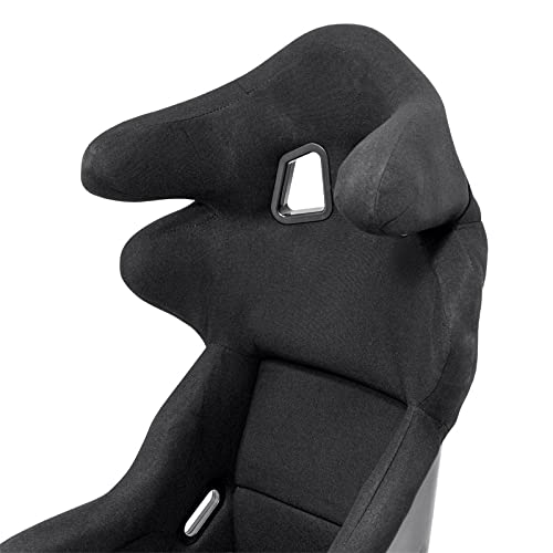 AUTO-STYLE Sport seat 'JJ' - Black - Non-reclinable fibreglass back-rest - incl. slides