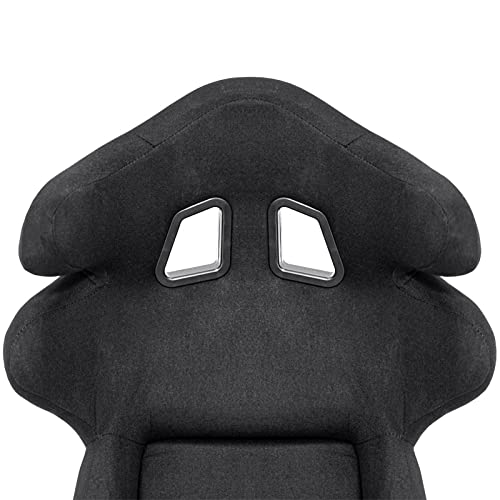 AUTO-STYLE Sport seat 'JJ' - Black - Non-reclinable fibreglass back-rest - incl. slides