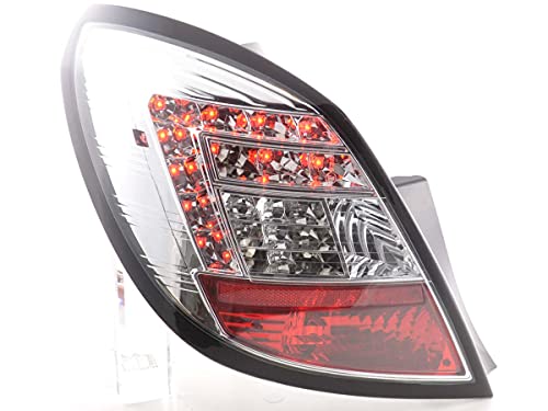 Pair of Rear Lights O. Corsa D 5 Door 2006 to 2010 Chrome LED-33804029