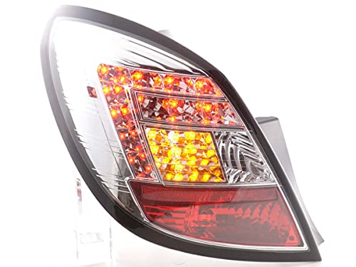 Pair of Rear Lights O. Corsa D 5 Door 2006 to 2010 Chrome LED-33804029