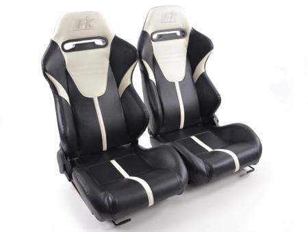 FKRSE010151 Atlanta Edition Bucket Seat Imitation Leather Black / White