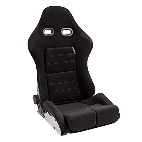 Sport seat 'BS5' - Black/Grey - Dual-side reclinable fibreglass back-rest - incl. slides