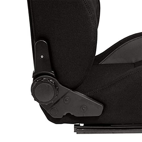 Sport seat 'MR' - Black Synthetic leather + Black Pine Fabric- Dual-side reclinable back-rest - incl. slides