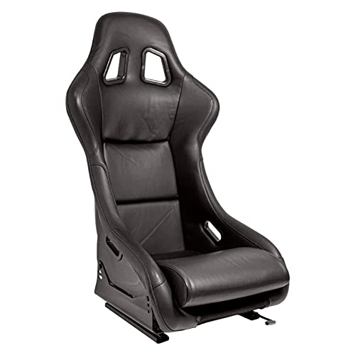 Sport seat 'MO' - Black Synthetic leather - Non-reclinable fibreglass back-rest - incl. slides