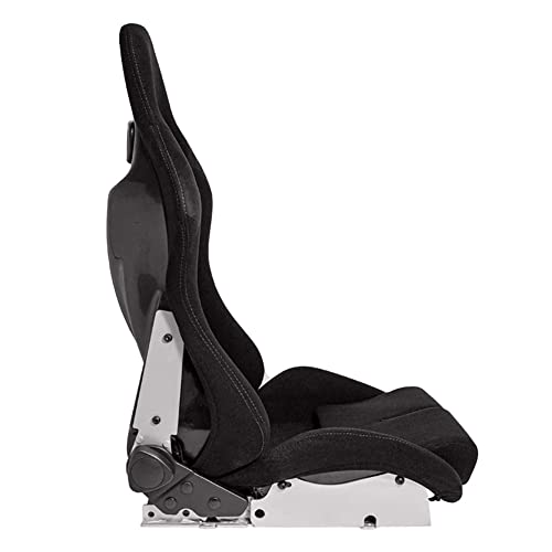 Sport seat 'BS5' - Black/Grey - Dual-side reclinable fibreglass back-rest - incl. slides