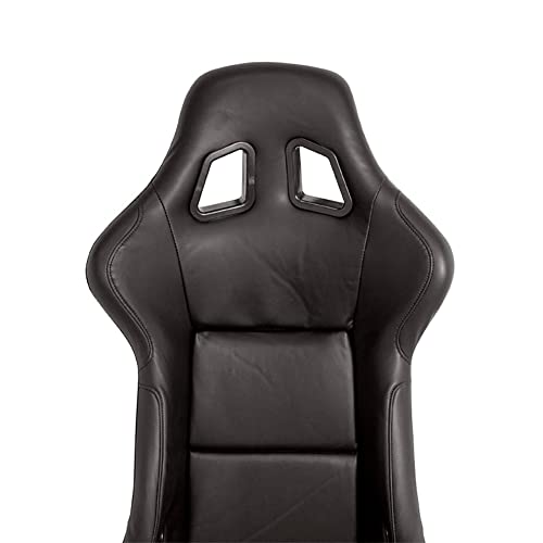 Sport seat 'MO' - Black Synthetic leather - Non-reclinable fibreglass back-rest - incl. slides