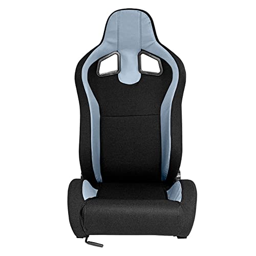 Sport seat 'MR' - Black Synthetic leather + Grey Pine Fabric- Dual-side reclinable back-rest - incl. slides