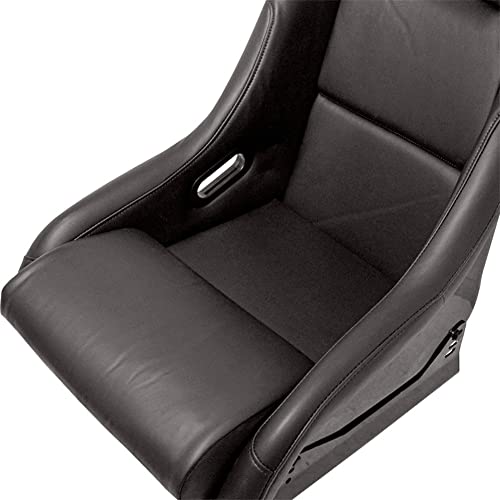 Sport seat 'MO' - Black Synthetic leather - Non-reclinable fibreglass back-rest - incl. slides