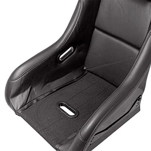 Sport seat 'MO' - Black Synthetic leather - Non-reclinable fibreglass back-rest - incl. slides