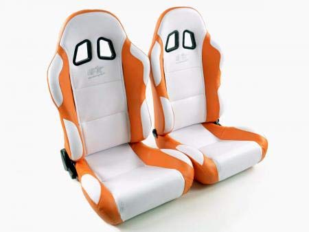 FKRSE010061 Miami Edition Bucket Seat Imitation Leather White/Orange