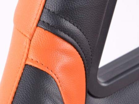 Sportseat Set Boston artificial leather black/orange