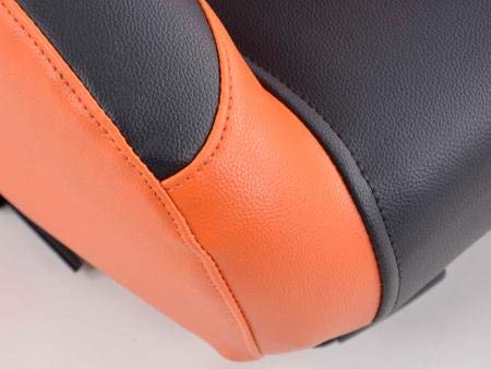 Sportseat Set Boston artificial leather black/orange