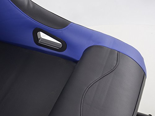 Rennsimulationssitz Gamer für PC und Spielekonsolen Kunstleder schwarz/blau