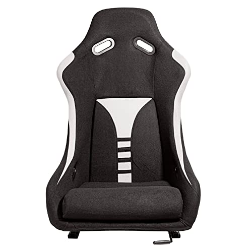 AUTO-STYLE Sport seat 'RT' - Black/Grey - Non-reclinable fibreglass back-rest - incl. slides