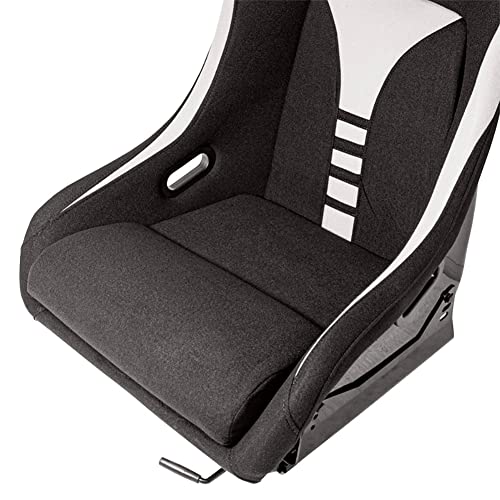 AUTO-STYLE Sport seat 'RT' - Black/Grey - Non-reclinable fibreglass back-rest - incl. slides