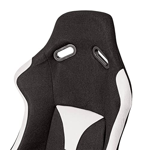 AUTO-STYLE Sport seat 'RT' - Black/Grey - Non-reclinable fibreglass back-rest - incl. slides