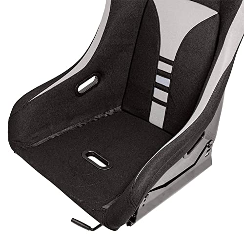 AUTO-STYLE Sport seat 'RT' - Black/Grey - Non-reclinable fibreglass back-rest - incl. slides